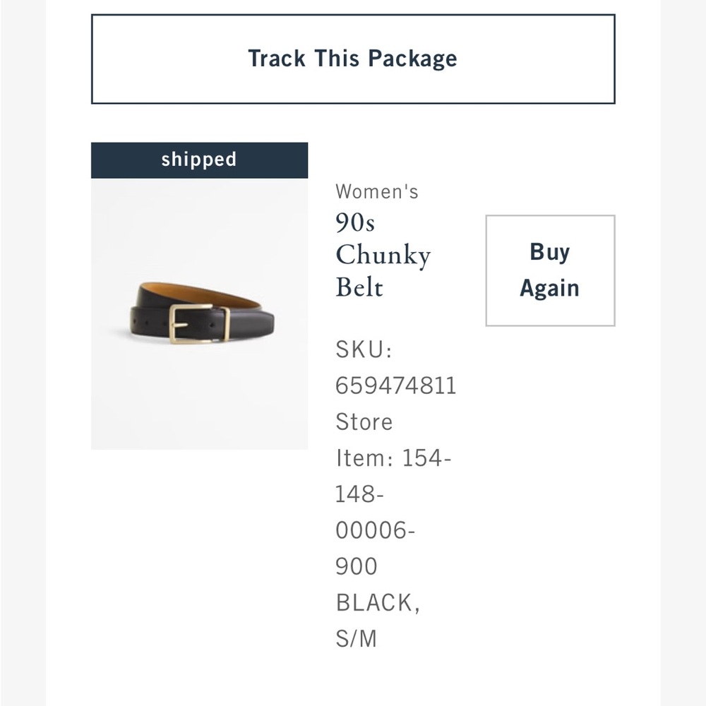 Women's Black Leather Belt